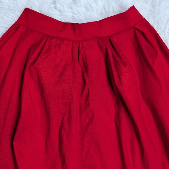 Shabby Apple Color Block Pleated Maxi Skirt Red and Purple Size 0/2 - Picture 4 of 10